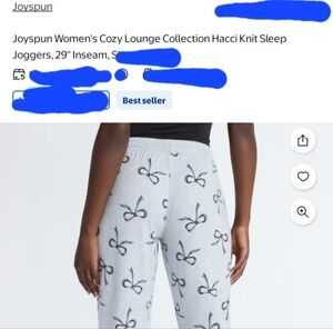 Gray Joggers with Black Bow Print